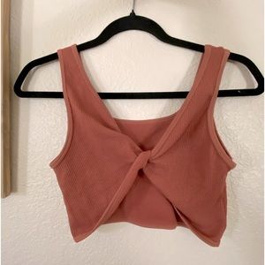 Aeropostale Seamless Twist-Front Crop Top